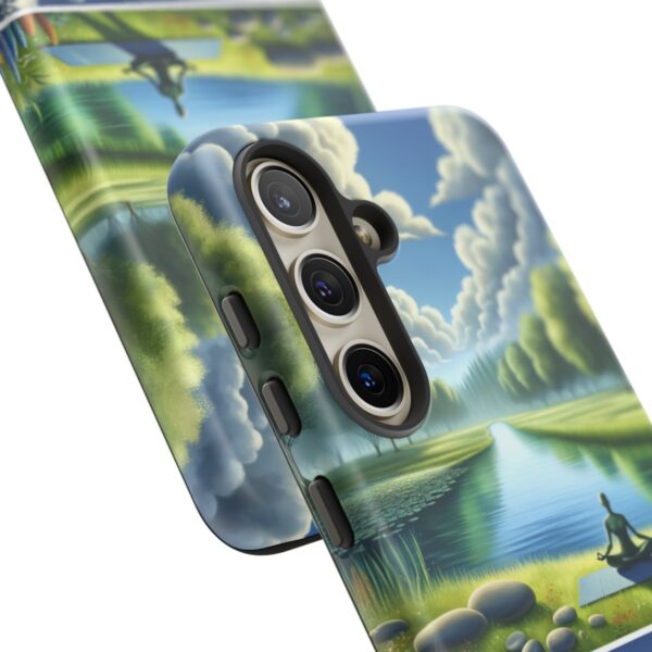 "Serenity Yoga Horses: Tranquil Scenes on Phone Case"- Phone Case - Image 189