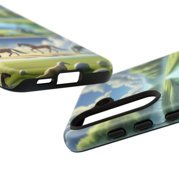 "Serenity Yoga Horses: Tranquil Scenes on Phone Case"- Phone Case - Image 190