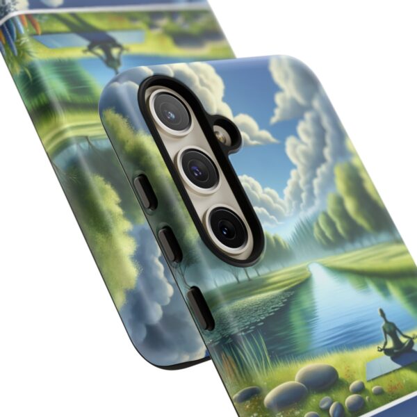 "Serenity Yoga Horses: Tranquil Scenes on Phone Case"- Phone Case - Image 199