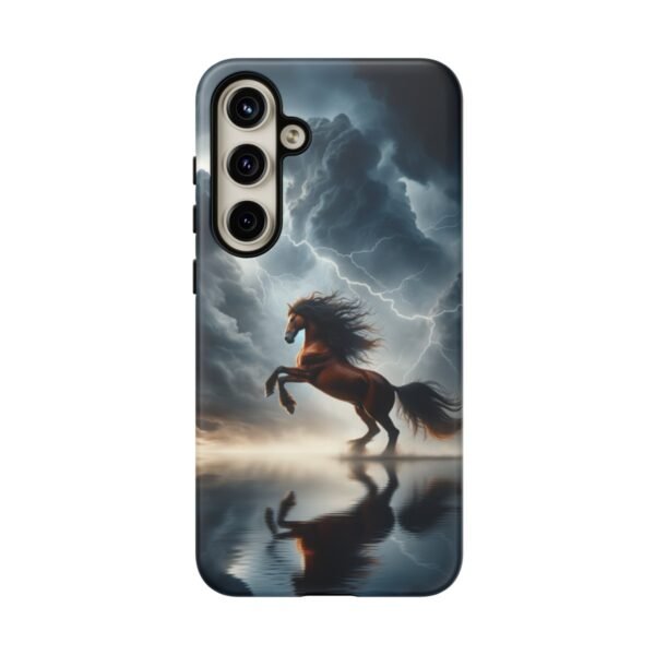 "Electrifying Storm Rearing Chestnut Horse Phone Case"- Phone Case - Image 198