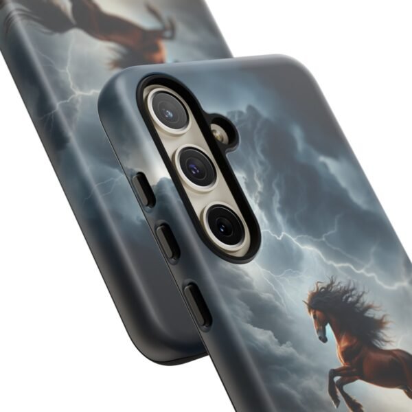 "Electrifying Storm Rearing Chestnut Horse Phone Case"- Phone Case - Image 199