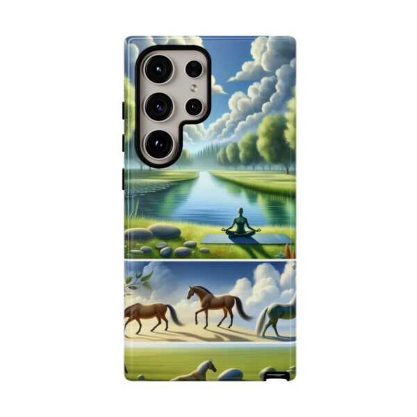 "Serenity Yoga Horses: Tranquil Scenes on Phone Case"- Phone Case - Image 203