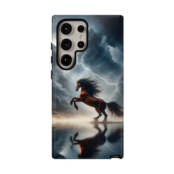 "Electrifying Storm Rearing Chestnut Horse Phone Case"- Phone Case - Image 203