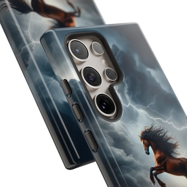 "Electrifying Storm Rearing Chestnut Horse Phone Case"- Phone Case - Image 204