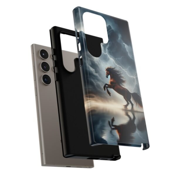 "Electrifying Storm Rearing Chestnut Horse Phone Case"- Phone Case - Image 206