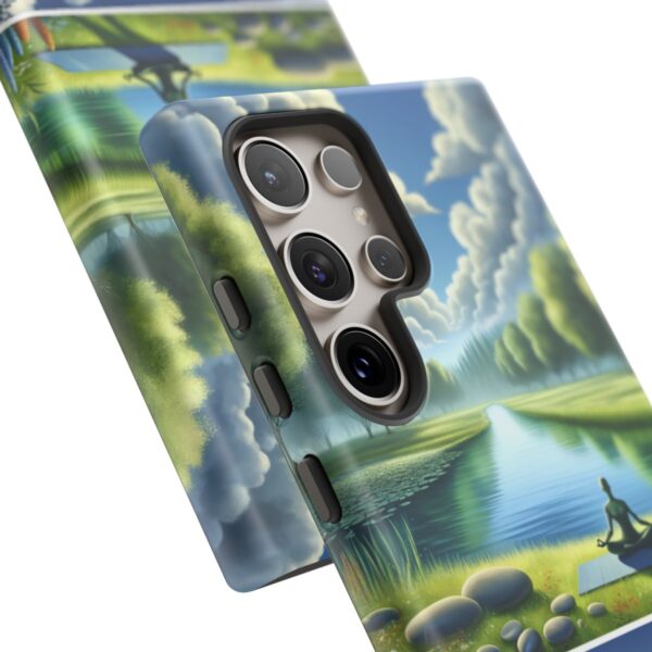 "Serenity Yoga Horses: Tranquil Scenes on Phone Case"- Phone Case - Image 209