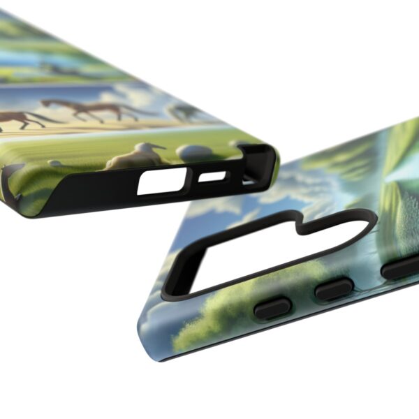 "Serenity Yoga Horses: Tranquil Scenes on Phone Case"- Phone Case - Image 210