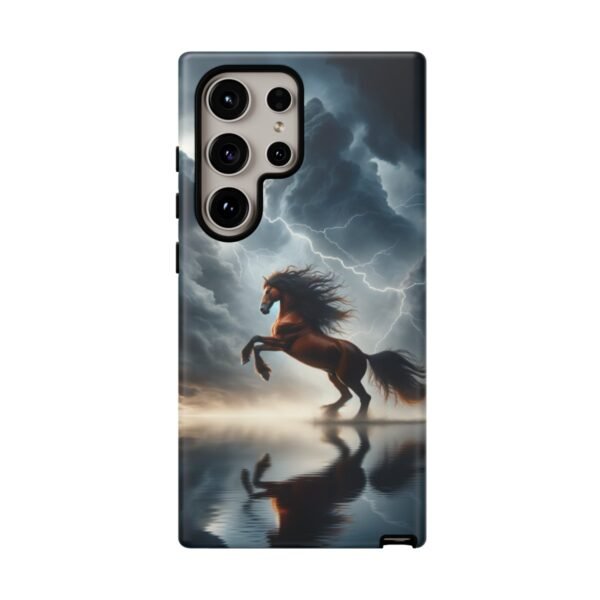 "Electrifying Storm Rearing Chestnut Horse Phone Case"- Phone Case - Image 208