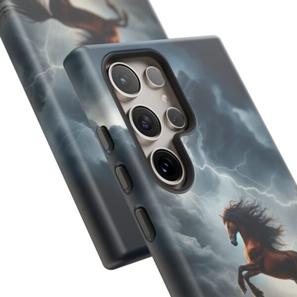 "Electrifying Storm Rearing Chestnut Horse Phone Case"- Phone Case - Image 209