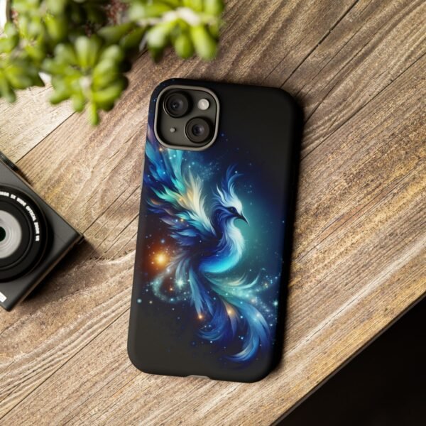 "Mystical Azure Flame Bird - Fantasy Enchanted Phone Case"- Phone Case - Image 74