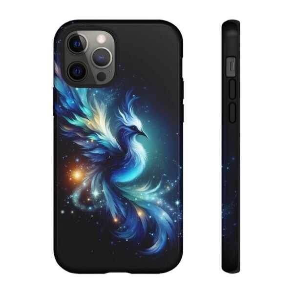 "Mystical Azure Flame Bird - Fantasy Enchanted Phone Case"- Phone Case - Image 11