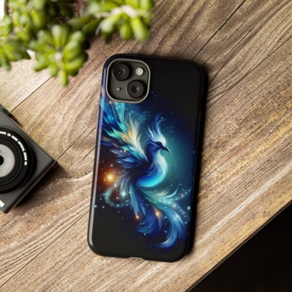 "Mystical Azure Flame Bird - Fantasy Enchanted Phone Case"- Phone Case - Image 71