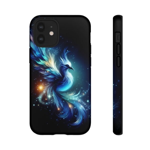 "Mystical Azure Flame Bird - Fantasy Enchanted Phone Case"- Phone Case - Image 8