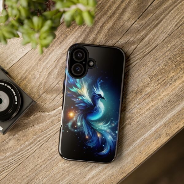 "Mystical Azure Flame Bird - Fantasy Enchanted Phone Case"- Phone Case - Image 90