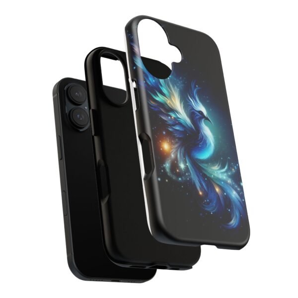 "Mystical Azure Flame Bird - Fantasy Enchanted Phone Case"- Phone Case - Image 93