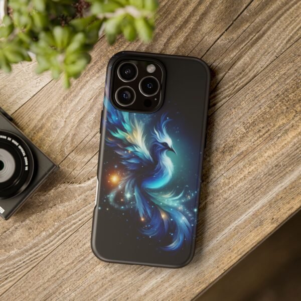 "Mystical Azure Flame Bird - Fantasy Enchanted Phone Case"- Phone Case - Image 118