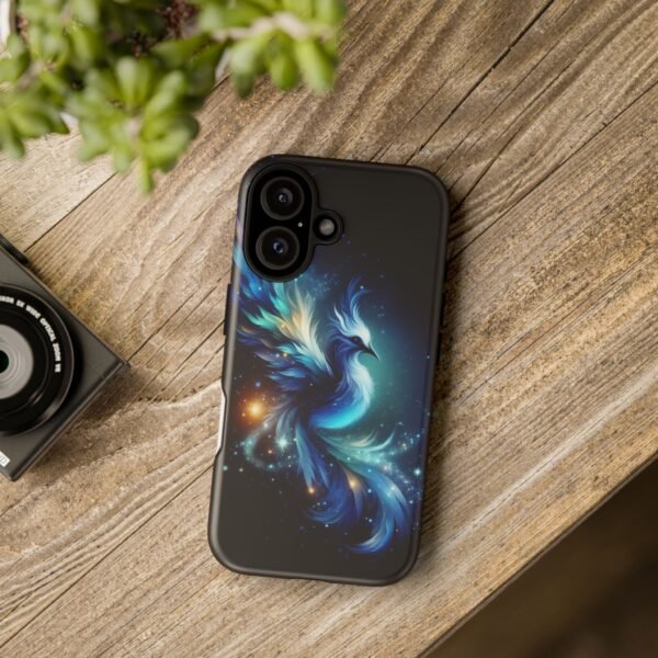 "Mystical Azure Flame Bird - Fantasy Enchanted Phone Case"- Phone Case - Image 94