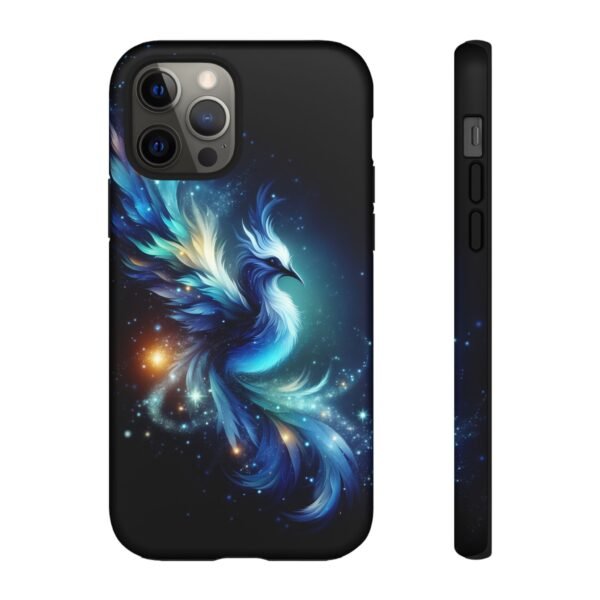 "Mystical Azure Flame Bird - Fantasy Enchanted Phone Case"- Phone Case - Image 12