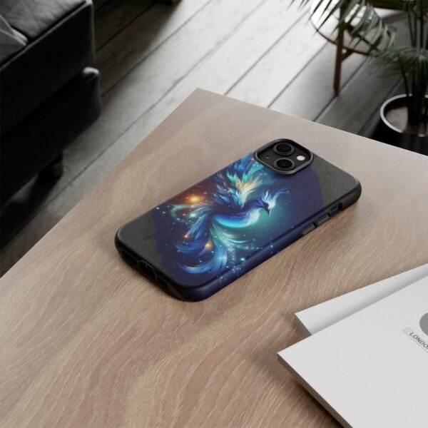 "Mystical Azure Flame Bird - Fantasy Enchanted Phone Case"- Phone Case - Image 54