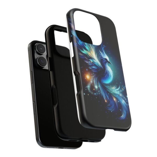 "Mystical Azure Flame Bird - Fantasy Enchanted Phone Case"- Phone Case - Image 109