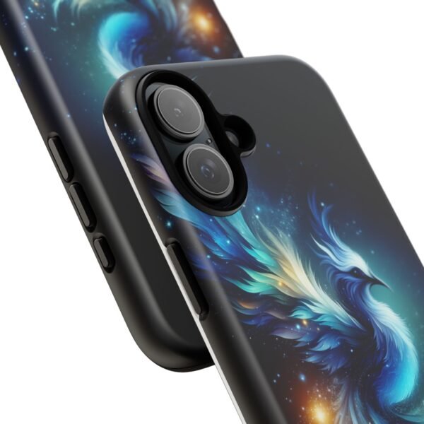 "Mystical Azure Flame Bird - Fantasy Enchanted Phone Case"- Phone Case - Image 100