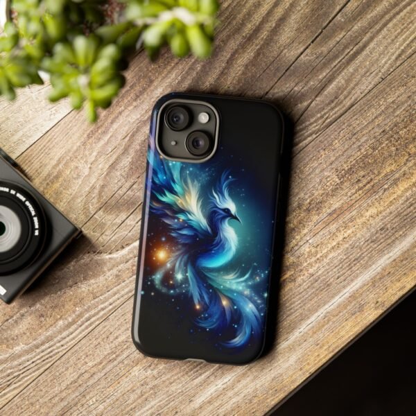 "Mystical Azure Flame Bird - Fantasy Enchanted Phone Case"- Phone Case - Image 65
