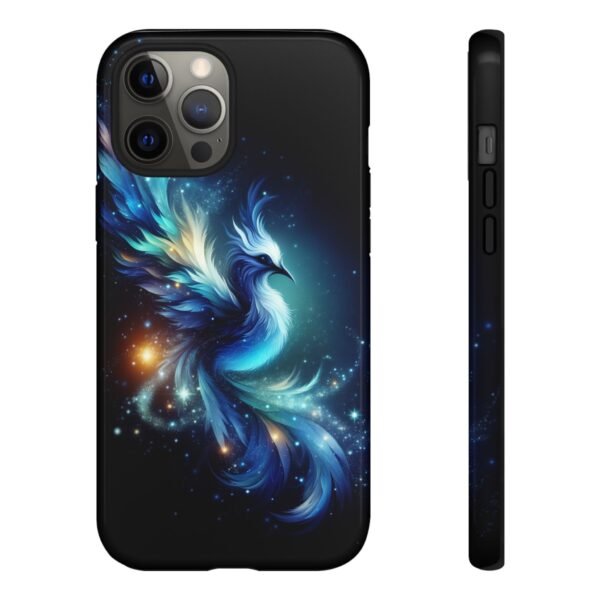 "Mystical Azure Flame Bird - Fantasy Enchanted Phone Case"- Phone Case - Image 13