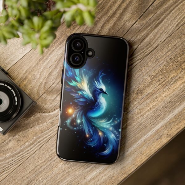 "Mystical Azure Flame Bird - Fantasy Enchanted Phone Case"- Phone Case - Image 98
