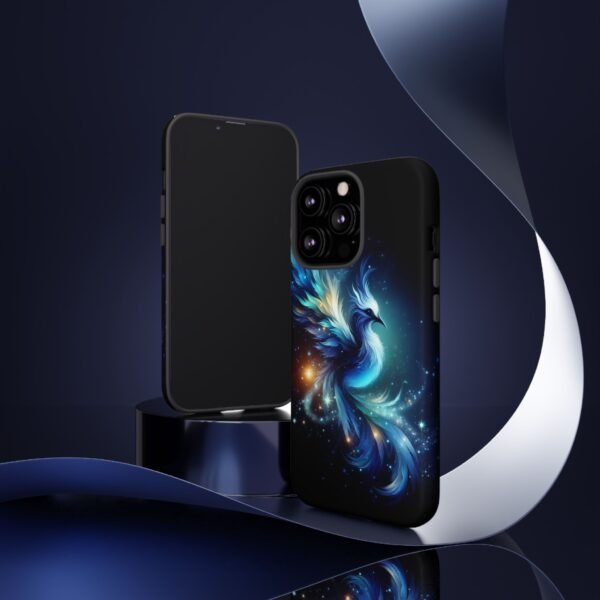 "Mystical Azure Flame Bird - Fantasy Enchanted Phone Case"- Phone Case - Image 26