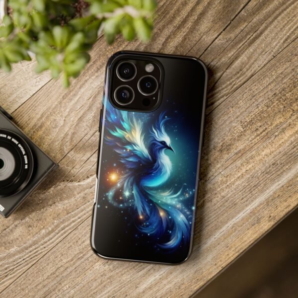 "Mystical Azure Flame Bird - Fantasy Enchanted Phone Case"- Phone Case - Image 114