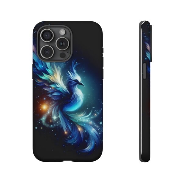"Mystical Azure Flame Bird - Fantasy Enchanted Phone Case"- Phone Case - Image 84