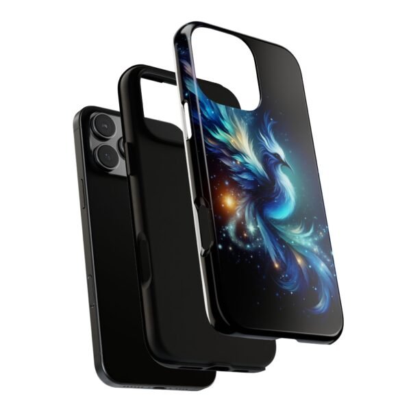 "Mystical Azure Flame Bird - Fantasy Enchanted Phone Case"- Phone Case - Image 113