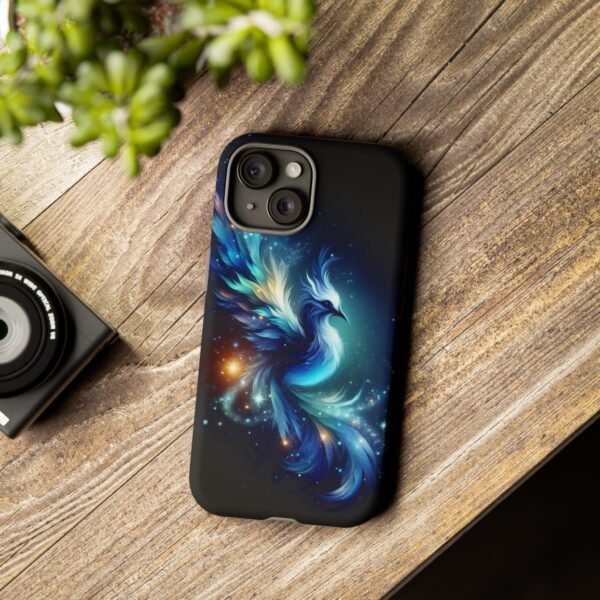 "Mystical Azure Flame Bird - Fantasy Enchanted Phone Case"- Phone Case - Image 68
