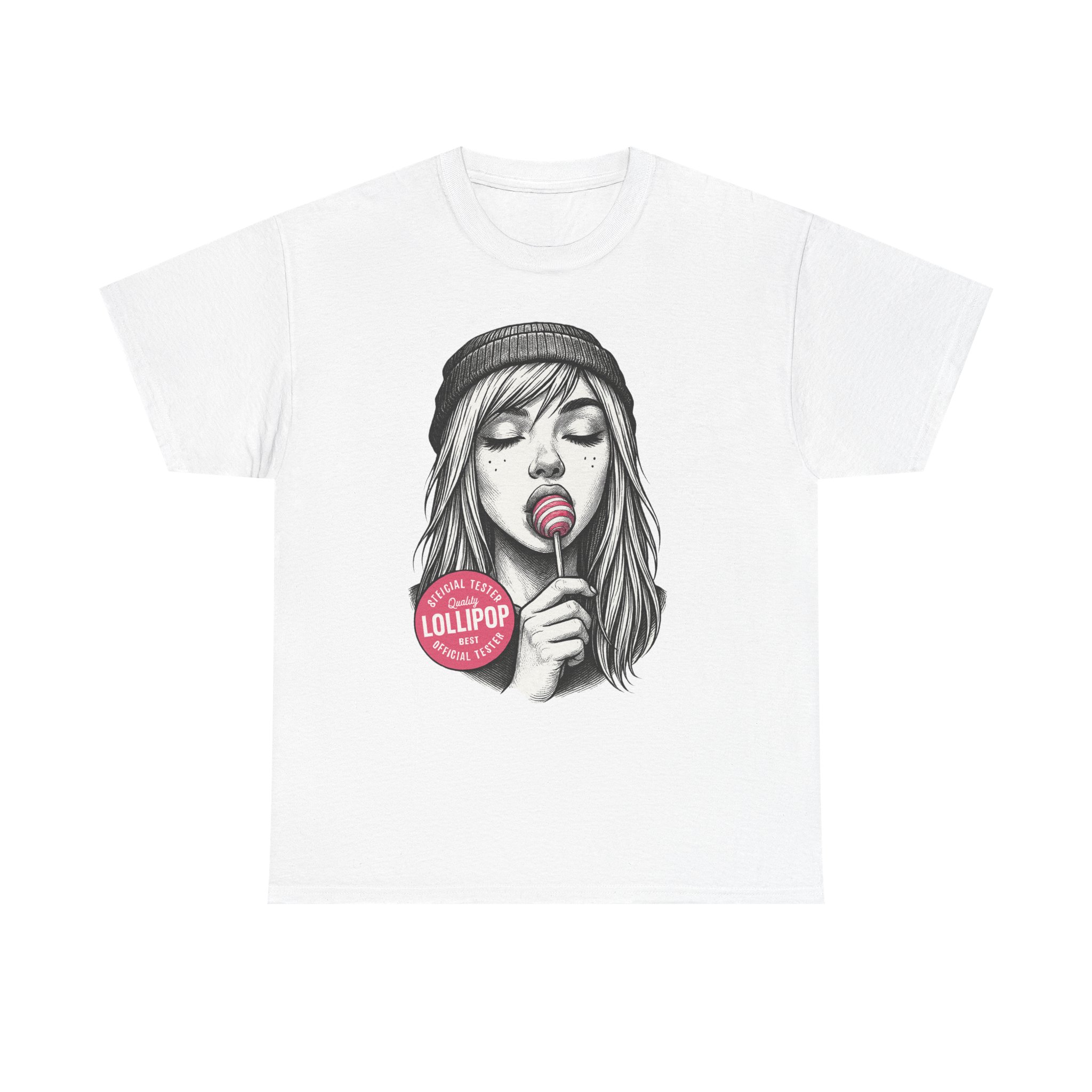 Lollipop Girl Graphic Tee - Fun Unisex Cotton T-Shirt for Candy Lovers, Casual Wear, Gift for Friends, Birthday Celebration, Summer Vibe