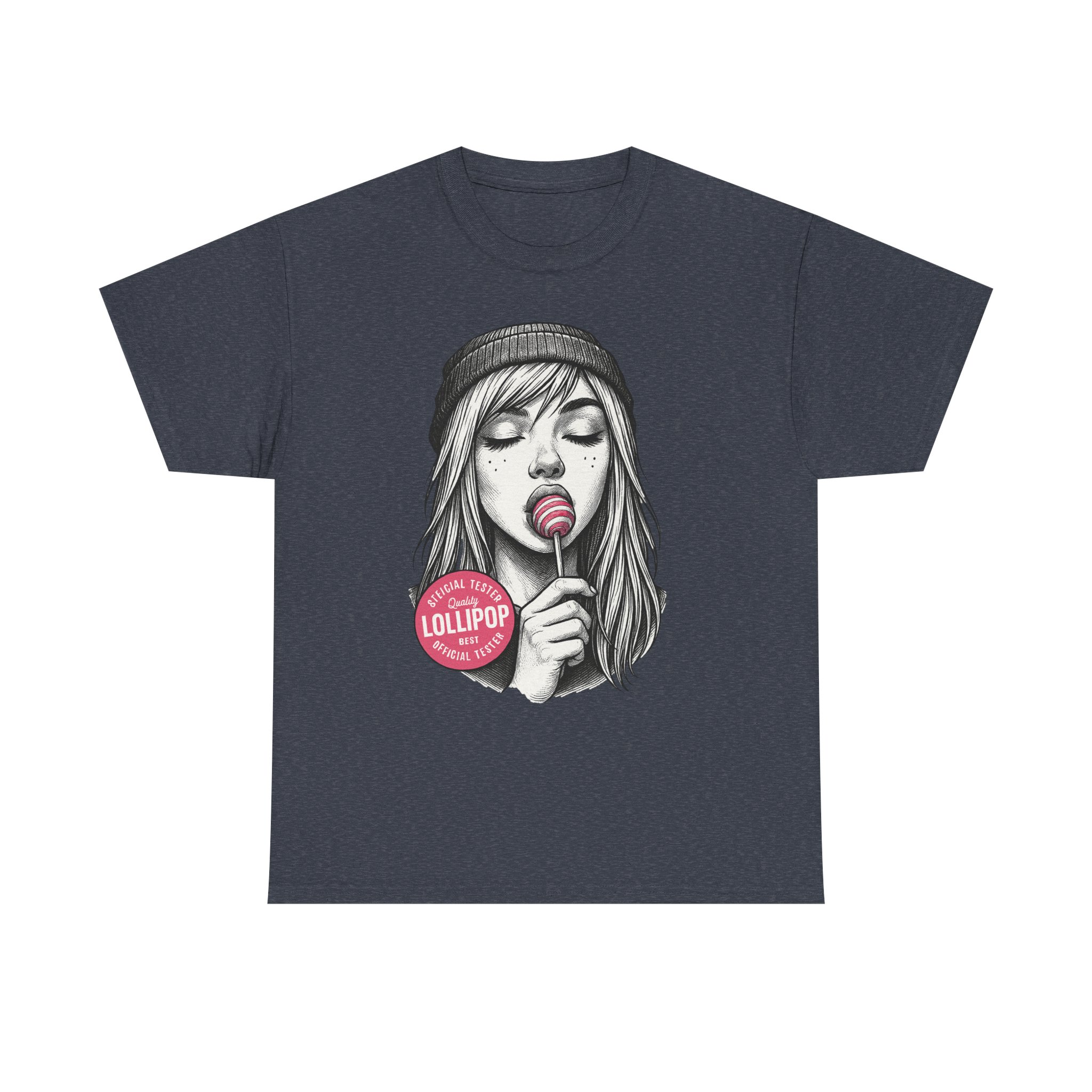 Lollipop Girl Graphic Tee - Fun Unisex Cotton T-Shirt for Candy Lovers, Casual Wear, Gift for Friends, Birthday Celebration, Summer Vibe - Image 49