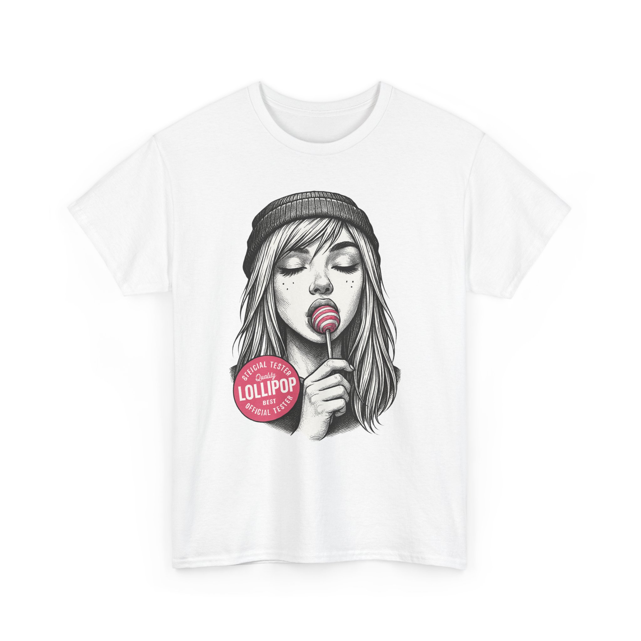 Lollipop Girl Graphic Tee - Fun Unisex Cotton T-Shirt for Candy Lovers, Casual Wear, Gift for Friends, Birthday Celebration, Summer Vibe - Image 3